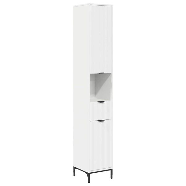 vidaXL Bathroom Cabinet with Drawer with Door White 31.5 x 33 x 190 cm