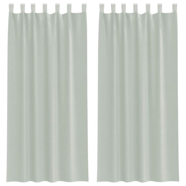 vidaXL Voile Curtains with Loops 2 pcs Light Grey 140x225 cm