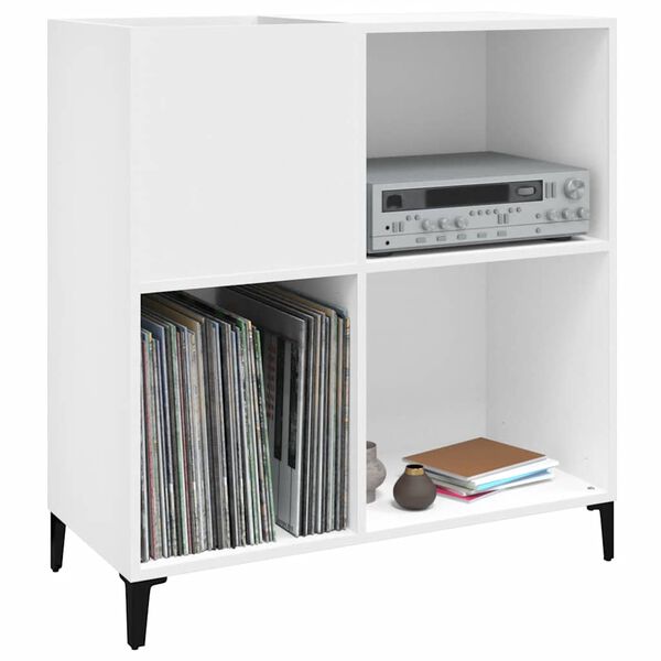 vidaXL Record Cabinet White 84.5x38x89 cm Engineered Wood