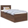 vidaXL Bed Frame with Headboard Brown Oak 90 x 190 cm Engineered Wood