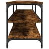 vidaXL TV Cabinet Smoked Oak 200x30x50 cm Engineered Wood and Metal