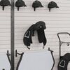 vidaXL Foldable Saddle Rack Wall Mounted Black Iron