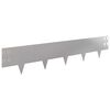 vidaXL Lawn Edging 50 pcs 100 x 20 cm Steel Silver