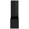 vidaXL Wall Shelf 2 pcs High Gloss Black 50x15x50 cm Engineered Wood