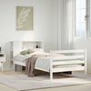 vidaXL Bookcase Bed without Mattress White 90x190 cm Single Solid Wood Pine