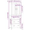 vidaXL Highboard Sonoma Oak 69.5x34x180 cm Engineered Wood