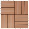 vidaXL Decking Tile 11 pcs Teak 30 x 30 cm WPC