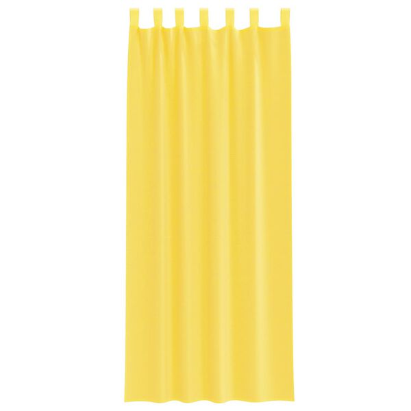 vidaXL Voile Curtains with Loops 2 pcs Yellow 140x260 cm