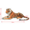 vidaXL Tiger Toy Plush Brown XXL