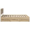 vidaXL Bed Frame with Drawer Sonoma Oak 160 x 200 cm Engineered Wood