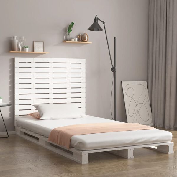 vidaXL Wall Headboard White 81x3x91.5 cm Solid Wood Pine