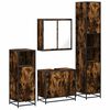 vidaXL 4&nbsp;Piece Bathroom Furniture Set&nbsp;Smoked Oak Engineered Wood