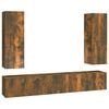 vidaXL 5 Piece TV Cabinet Set Smoked Oak Engineered Wood