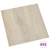 vidaXL Flooring Planks 55 pcs Beige 5.11 m&sup2; PVC