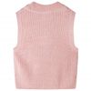 Kids' Sweater Vest Knitted Light Pink 140