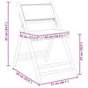 vidaXL 6 Piece Folding Bistro Chairs with Dark Grey Cushions Bamboo