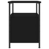 vidaXL Bedside Cabinet Black 34x35.5x50 cm Engineered Wood