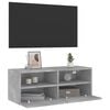 vidaXL TV Wall Cabinet Concrete Grey 80x30x30 cm Engineered Wood