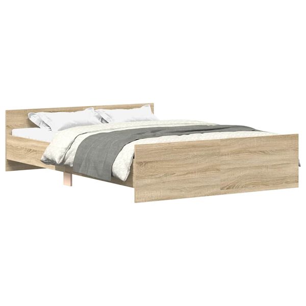 vidaXL Bed Frame without Mattress Sonoma Oak 120x200 cm