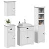 vidaXL 4 Piece Bathroom Furniture Set BODO White Solid Wood Pine
