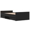 vidaXL Bed Frame with Headboard Black oak 90 x 190 cm Engineered wood