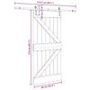 vidaXL Sliding Door with Hardware Set 90x210 cm Solid Wood Pine