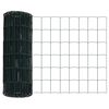 vidaXL Fence with Post Green 0.8 x 10 m Steel and PVC