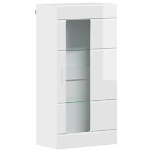 vidaXL Wooden Cabinet High Gloss White Engineered Wood
