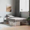 vidaXL Metal Bed Frame without Mattress White 107x203cm