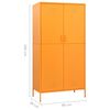 vidaXL Wardrobe Mustard Yellow 90x50x180 cm Steel