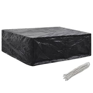 vidaXL Garden Furniture Cover | Black | Polyethylene, Aluminium | Large