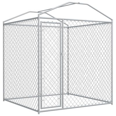 vidaXL Outdoor Dog Kennel with Canopy Top 193x193x225 cm