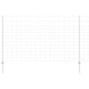vidaXL Outdoor Wild Fence with Posts 50 x 1.4 m Galvanised Steel Mesh
