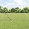 vidaXL Fence Post Grey 10 x 1 m (60 x 60 mm mesh) Steel and PVC
