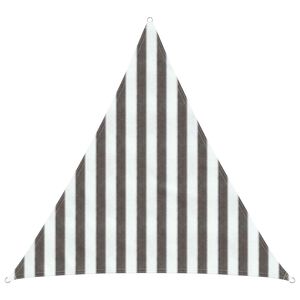 vidaXL Sunshade Sail 2 x 2 x 2 m HDPE Triangular Light Grey and White