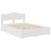 vidaXL Bed Frame with Headboard White 160 x 200 cm Engineered Wood