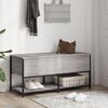 vidaXL Storage Bench Grey Sonoma 100x42.5x47 cm Engineered Wood