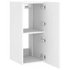 vidaXL TV Wall Cabinet with LED Lights White 30.5x35x70 cm