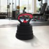 vidaXL 4-in-1 Dumbbell Set Black and Red 121 x 19.5 x 19.5 cm