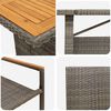 vidaXL Garden Dining Set 9 pcs Grey Poly Rattan