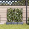 vidaXL Garden Planter 3 pcs Grey 120 x 40 x 125.5 cm Steel