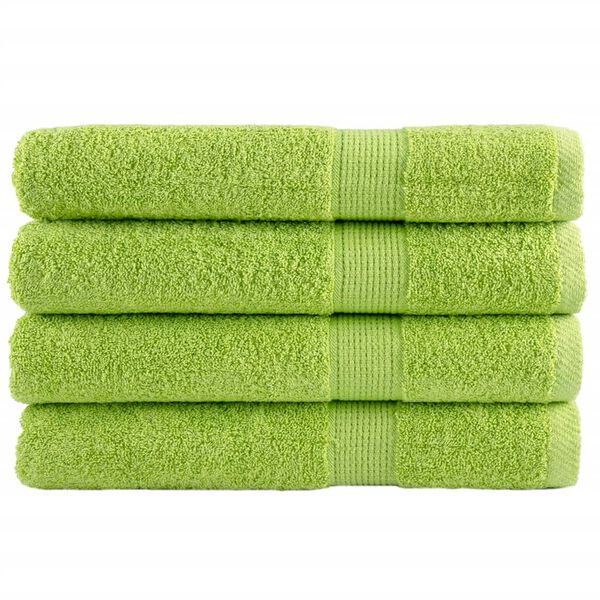 vidaXL Premium Towels SOLUND 4 pcs Apple Green 100x200 cm 600 gsm