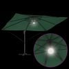 vidaXL Umbrella Green 351 x 250 x 253 cm Polyester and Aluminium