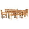 vidaXL 9 Piece Garden Dining Set Solid Wood Acacia