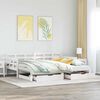 vidaXL Daybed with Trundle and Drawers without Mattress White 80x200 cm