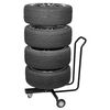 Carpoint Mobile Wheel Stand with Cover Aluminium Black