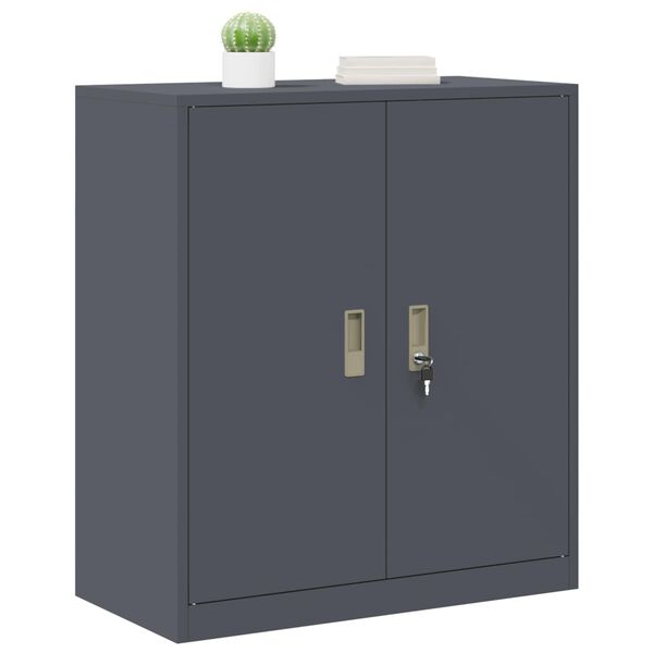 vidaXL Storage Cabinet Anthracite 80 x 40 x 90 cm Steel