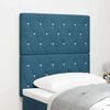 vidaXL Headboard with Headboard Dark Blue 80 cm Faux Leather