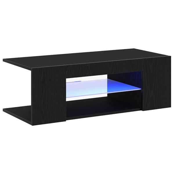 vidaXL TV Cabinet Black Oak 90 x 39 x 30 cm Engineered Wood