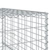 vidaXL Gabion Basket with Cover 400x100x150 cm Galvanised Iron